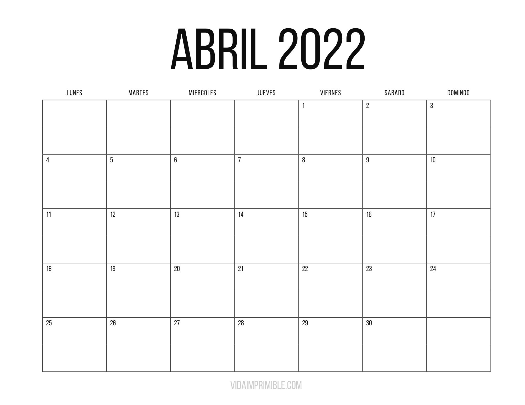 Calendario 2022 Para Imprimir Vida Imprimible 4976