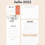 Calendario Julio 2022 para imprimir