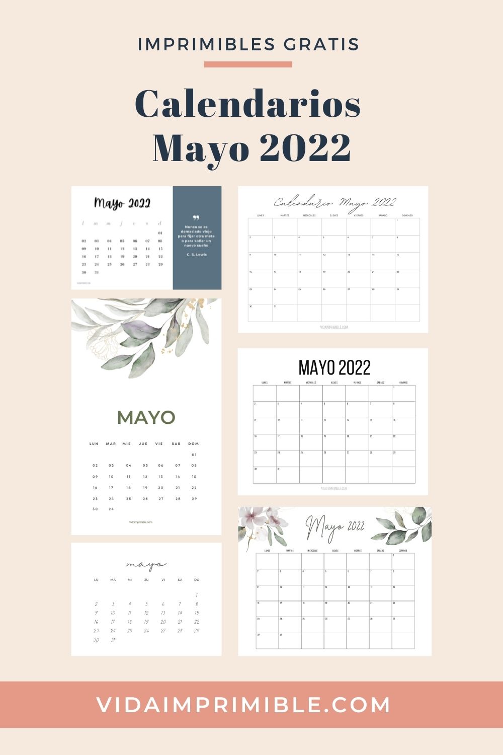 Calendarios De Mayo 2022 Para Imprimir 7985