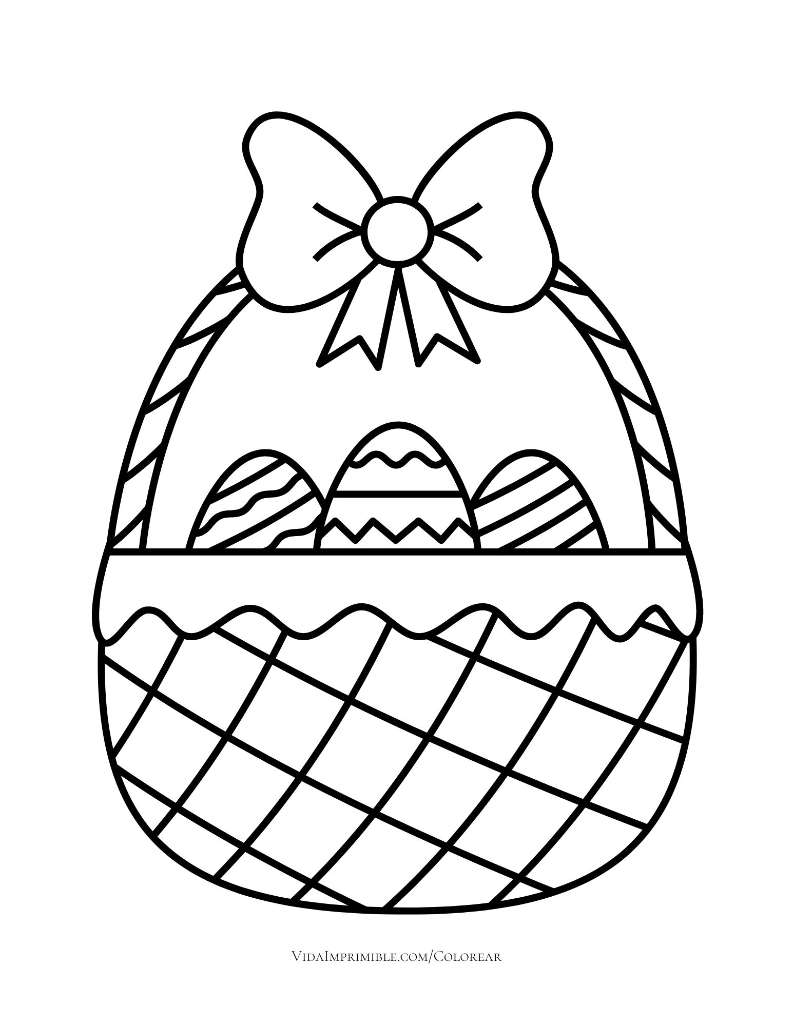 Dibujos Canasta De Pascua Para Colorear Vida Imprimible 9591