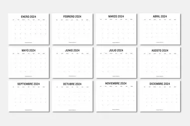Calendarios y planificadores imprimibles para el año 2024 A4, A3 a